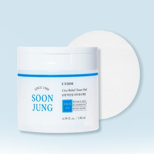 [Etude] Soon Jung Cica Relief Toner Pad (70ea)